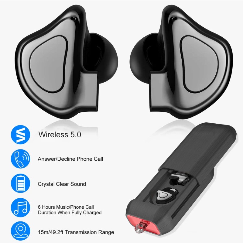 V5.0 True Wireless Stereo Earbuds Noise Cancelling TWS Headset with