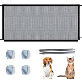 1 Piece Extendable Door Safety Gate, Stair Safety Gate, Portable Pet Doors, Stair Safety Gate, No Drilling for Travel, Door Gate Dogs for Stairs Doors Patio 110 x 72 cm