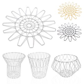 ONE-K Deformed Basket Fruit Basket Wire Basket Folding Stainless Steel Basket Candy Storage Magnetic Basket