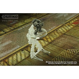 LITKO Jump Jet Flight Stands Compatible with 30mm-32mm Round Bases | Compatible with Warhammer 40K | Kill Team | Age of Sigmar | Warmachine | Savage Worlds