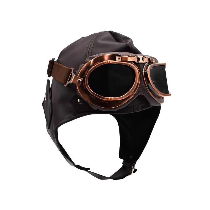 Nicky Bigs Novelties Adult Deluxe Brown Vinyl Vintage Pilot Aviator