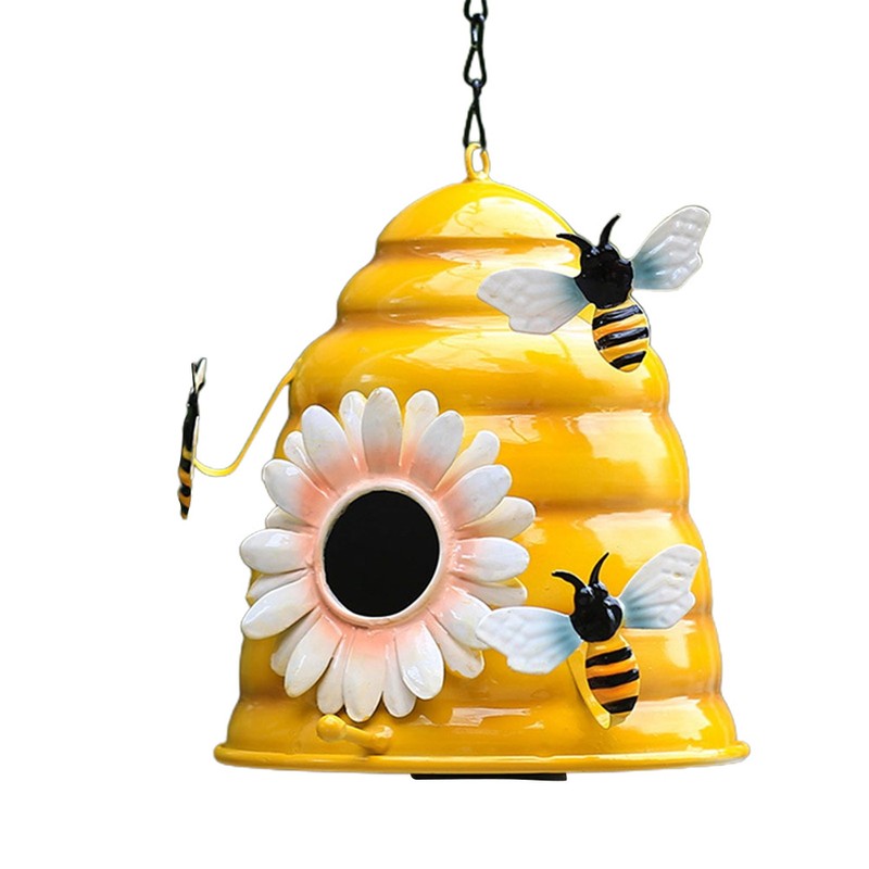 Beehive Bird Houses Outside Iron Hanging Birdhouses Garden Bird Nest