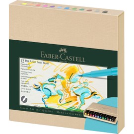 Faber-Castell PITT Artist Pen Brush India Ink Pen - Studio Box of 12