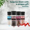Soeos Black Peppercorns + White Sea Salt + Rainbow Peppercorns