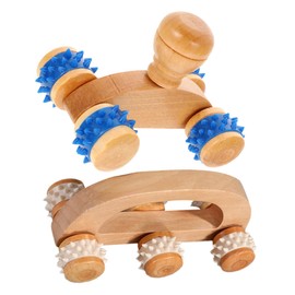 ORFOFE 2Pcs Wooden Muscle Massager Portable Foot Roller for Leg Fatigue Relief for Relaxing Post Workout Massage the Go