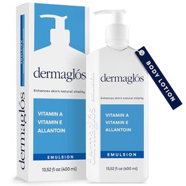 DERMAGLS Emulsin Locin corporal avanzada para hidratacin de la piel con vitamina A adicional, vitamina E, alantona, mejora la vitalidad de la piel,...