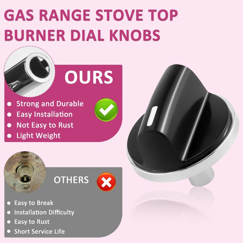650847 Knob Cooktop Stove Replacements Compatible for Bosch Stove Knobs