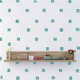120 pegatinas de pared de línea moderna, estilo bohemio, cuarto de niños, sala de estar, escandinavo, decoración del hogar, murales autoadhesivos, vinilo, bricolaje, regalo YT5037 (verde azulado)