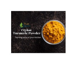 True Organic Ceylon Turmeric Powder, 1 Pound Bulk Bag, Certified Organic, USDA Certified, Non-GMO, High Curcumin Content Organic Turmeric Powder, Ground Turmeric, Pure Ceylon Premium Quality Bulk Turmeric Spice [16 ounces]