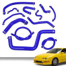 CROSSDESIGN Blue Silicone Radiator Hose Kit Compatible with Honda/Acura Integra DC4 DB7 RS LS GS SE with B18B1 Engine 1994-2001