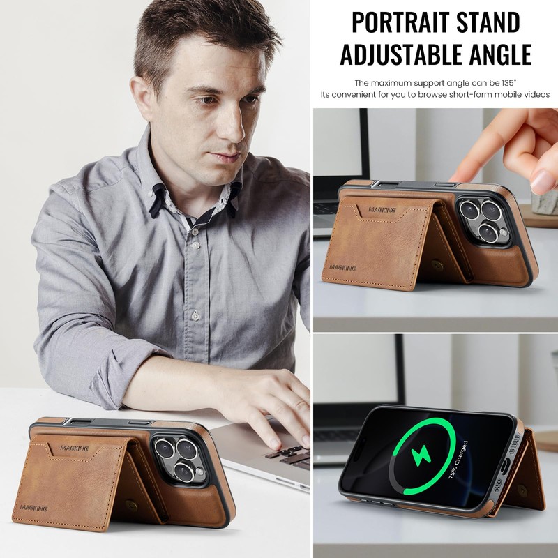 XYAJUANG Compatible with Iphone16 Pro Max，The 2 in 1 Detachable