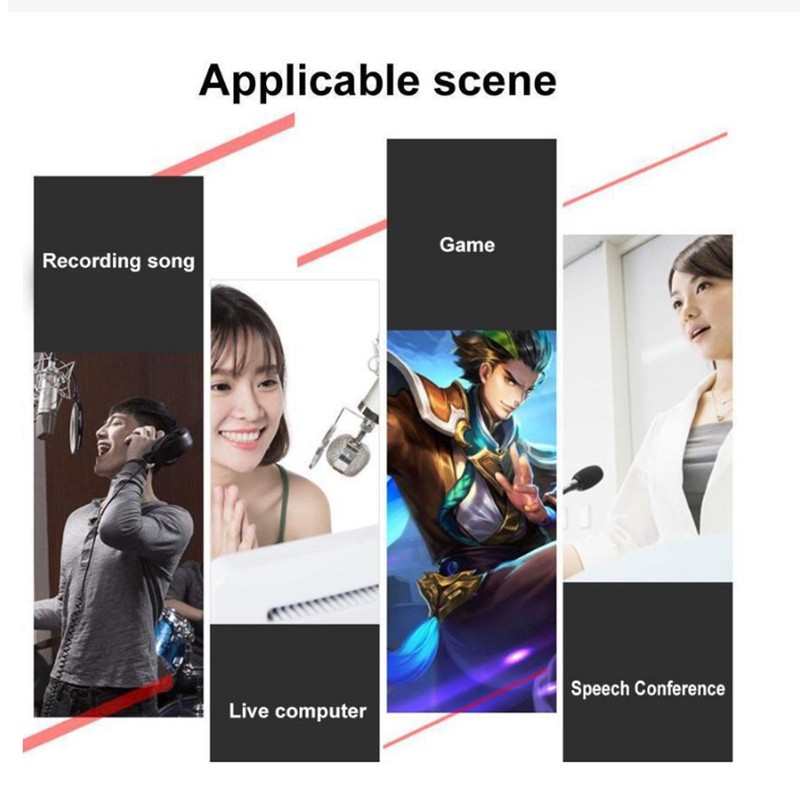 V8 USB Live Sound Card 48KHz 16 Bits Dual Channel