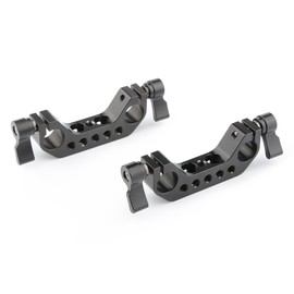 CAMVATE 15mm Rod Clamp with 1/4"-20 Thread for DLSR Camera Rig Cage Baseplate (2 PCS) - 1779