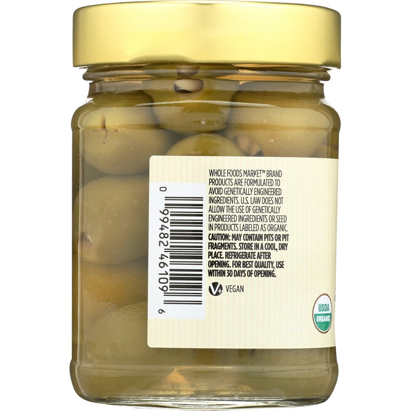 Whole Foods Market, Organic Garlic Stuffed Olives, 4.23 oz