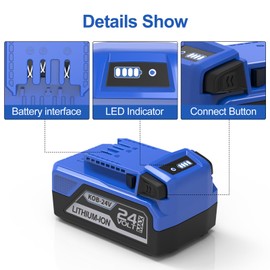 energup 2Pack 6.0Ah Replacement for Kobalt 24V Battery, Compatible with Kobalt 24 Volt Max Battery KB624-03 KB524-03 KB424-03 KB224-03 KB124-03KB624-03 KB524-03 KB424-03 with Fuel Gauge