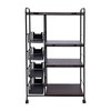 ILWorkTLs 4-Tier Free Standing Kitchen Bakers Rack,Kitchen Cart with 4