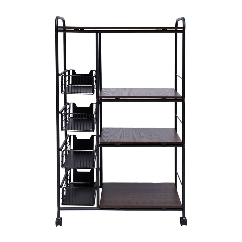 ILWorkTLs 4-Tier Free Standing Kitchen Bakers Rack,Kitchen Cart with 4