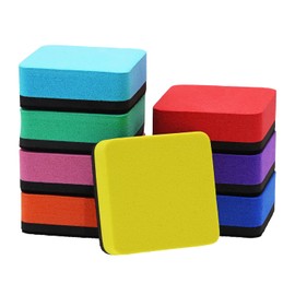 PPhtony Whiteboard Eraser 8Pcs Assorted Color Small Magnetic Dry Eraser Chalkboard Cleaners Wiper for Classroom Office and Home (5 * 5cm, Square)