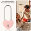 PATIKIL 3.9 Inch Love Locks Heart Padlock with Key Set,