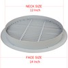Aluminum Round Air Vent Grille 12" Duct Opening Louver Register