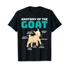 Goat Lovers ANATOMY OF THE GOAT Funny Goat T-Shirt