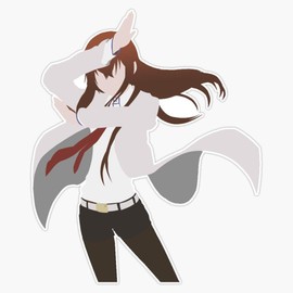 Steins;Gate Minimalist Makise Design Vinyl Waterproof Sticker Decal Car Laptop Wall Window Bumper Sticker 5"