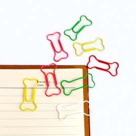 Paper Clips Colorful Cute Dog Bone Shape Paper Clip for Notebook Files Office School Home Use (50 Pcs Dog Bone Shape)