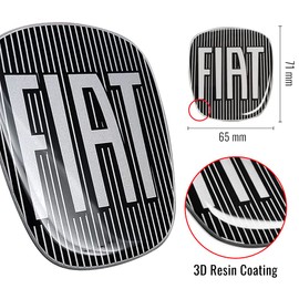 Fiat 14186B 3D Sticker Replacement Logo Black for 500L