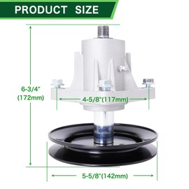 46 Inch Lawn Mower Deck Rebuild Kit Fit for Cub Cad et L1046 LT1045 LT1046 Lawn Mower Includes (3) Spindles 618-0660 618-0625 (3) Blades 742-04125 742-04124 (1) Be lt 754-04153
