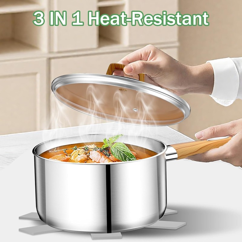Stainless Steel Cookware Set 13-Piece, Pots and Pans Set, Induction