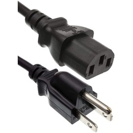 iMBAPrice 1 Ft Universal AC Power Cord - NEMA 5-15P to IEC320C13 UL Listed 3 Prong Power Cable