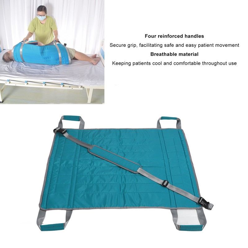 Positioning Bed Pad 4 Reinforced Handles Breathable Waterproof Reusable Patients