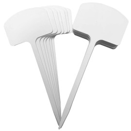 Ugold Durable Extra Thick T-Style Plastic Plant Labels Nursery Garden Labels Pot Plant Marker Garden Stake Tags - 20 pcs (8 in x 2.6 in)