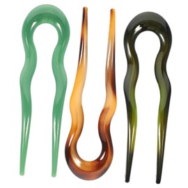 KITANDOVE 3 Pcs U Shaped French Hair Forks for Women Elegant Decorative Hairpins for Thick Hair Buns and Updos Stylish Hair Accessoriesclassic Design