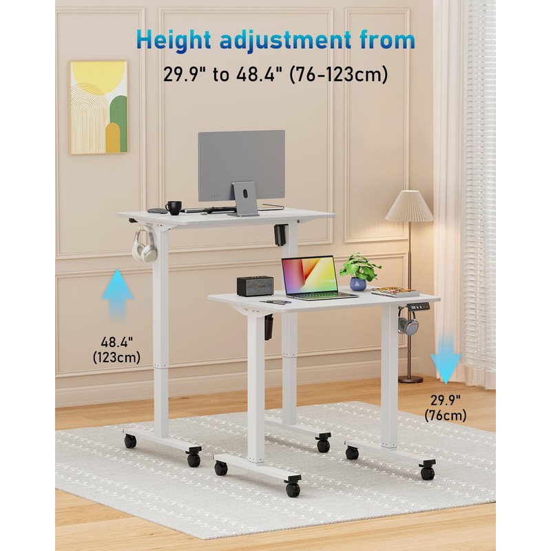 Xyndyx Small Height Adjustable Electric Standing Desk, 31.5" x 23.6"