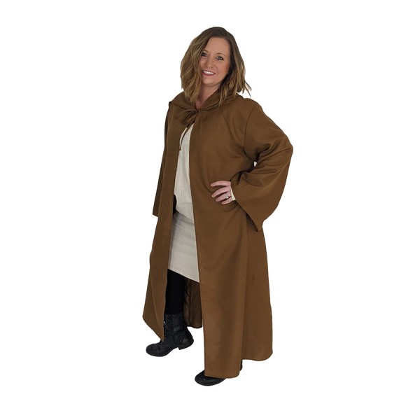 Everfan Adult Hooded Robe with Sleeves | Wizard, Jedi, Monk,