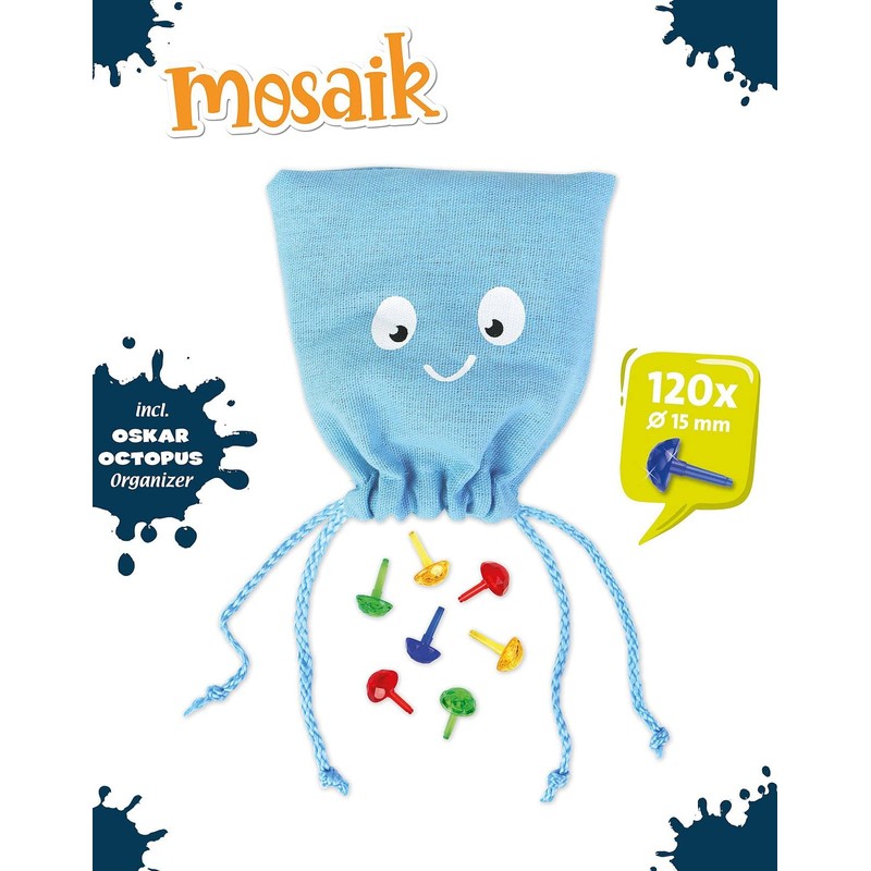 Lena 35627 Mosaic Plug-In Game Set, Mosaic with 120 Transparent