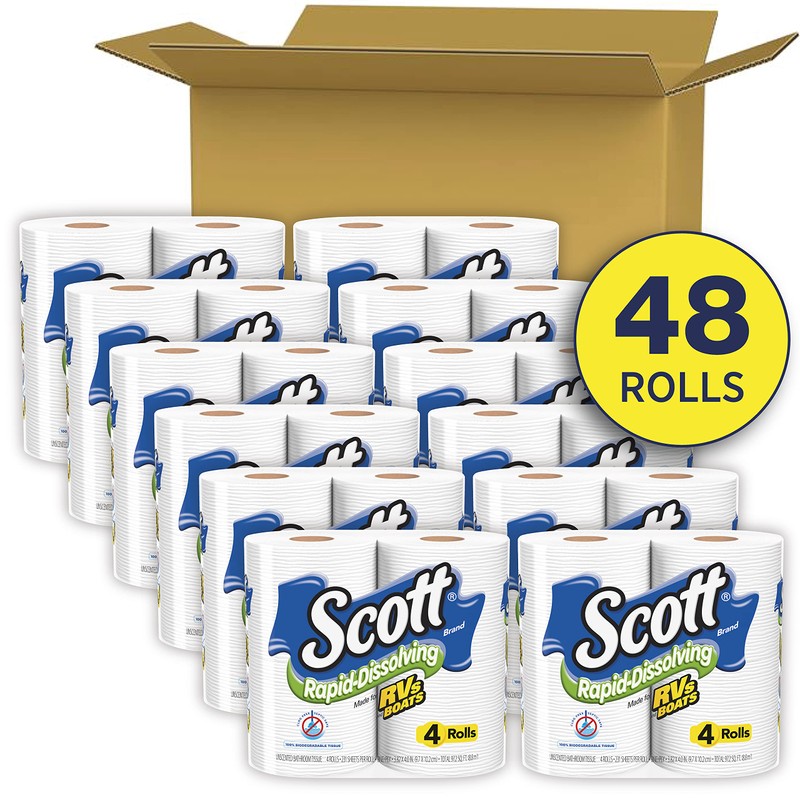 Scott Rapid-Dissolving Toilet Paper, Bath Tissue for RV & Boats