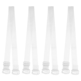 VOCOSTE Invisible Clear Bra Straps Plastic Hook Anti-slip Adjustable Shoulder Strap ABS Transparent 2 Pairs