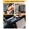 Car Headrest Backseat Cup Holder 3.7" with Organizer, High Capacity