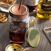 Utopia Drinking Jar Lid With Straw Hole Copper, Pack of