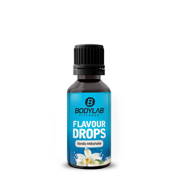 Bodylab24 Flavour Drops 30 ml Vanilla Milkshake, Calorie Free, Sugar