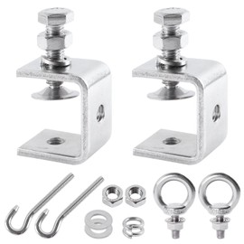 C Clamp Small C-Clamps Stainless Steel Screw Clamps Jaw Openings 30 mm Fixing Pliers Adjustable Clamping Range is 0-25 mm with Hooks and Ring Screws for Clamps Woodworking Tool DIY