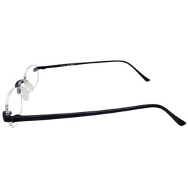 Calabria 714 Flexie Oval Rimless Reading Glasses +1.50 Charcoal Men/Women Bendable Single Power Readers Flexible TR90 Frame
