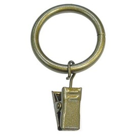 Spring Window Fashions 220-7221-32 Ring and Clip, Rust Antique Brass, 7-Pack