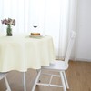 FOLINS&HOME Cream Round Tablecloth 70 Inch Waterproof Heavy Duty Wrinkle