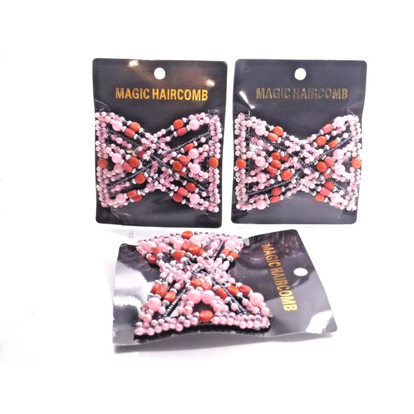 Unbranded 3 Double Hair Comb Magic Beads Elasticity Clip Stretchy