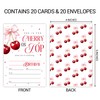 ZYQFN 20 Cherry Baby Girl Birthday Party Invitations, for Girls