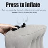 Inflatable Travel Pillow Portable PVC Flocking Head Neck Lumbar Support
