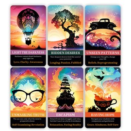 GZXINKE Shadow Work Oracle Cards, Inner Healing Oracle Deck, Self Reflection Oracle Deck for Beginners, Clarifying Karma, Healing Energy Cards